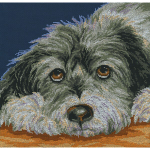 "Щенячья грусть"-M413  вышивка