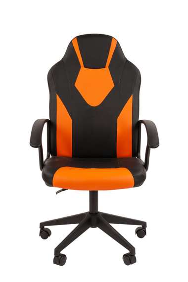 Кресло   Стандарт СТ-17 Гейм Россия экопремиум черн/оранжевый