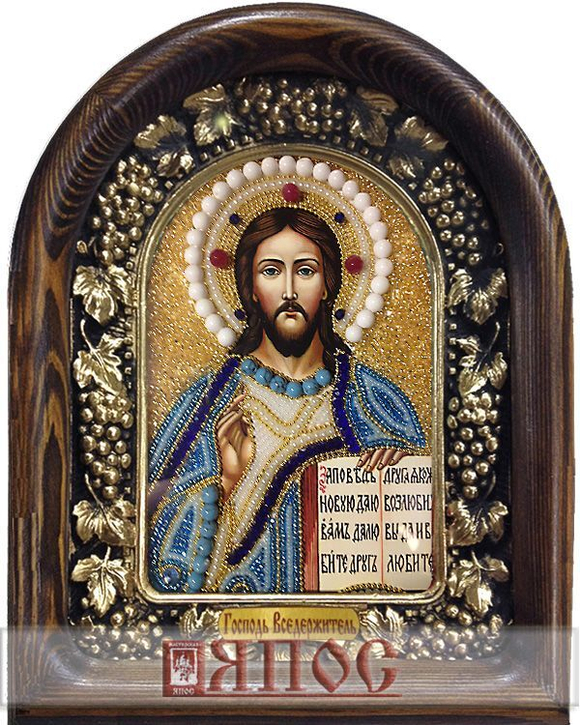 Икона Господь Вседержитель бисер