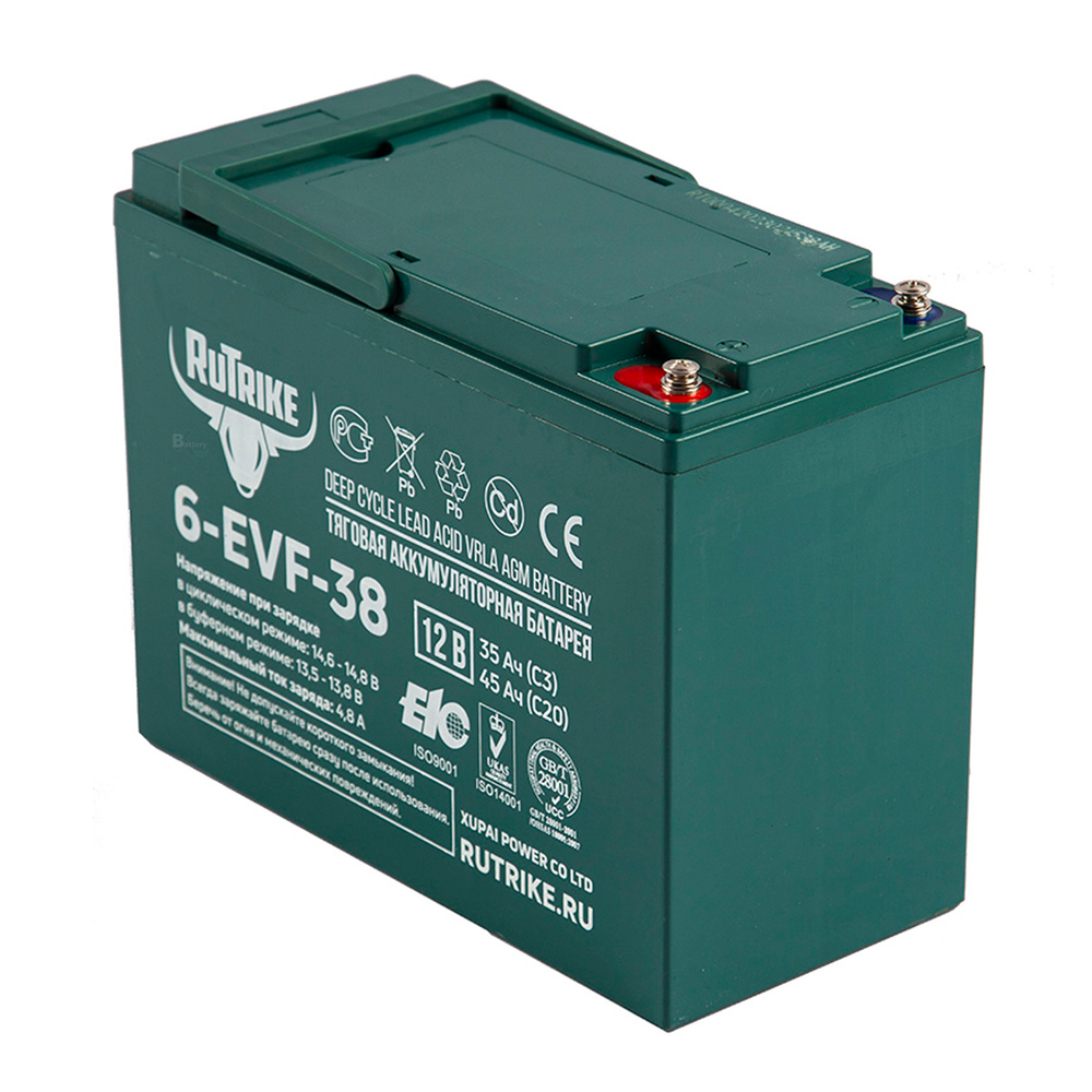 Аккумулятор RuTrike 6-EVF-38 (AGM)