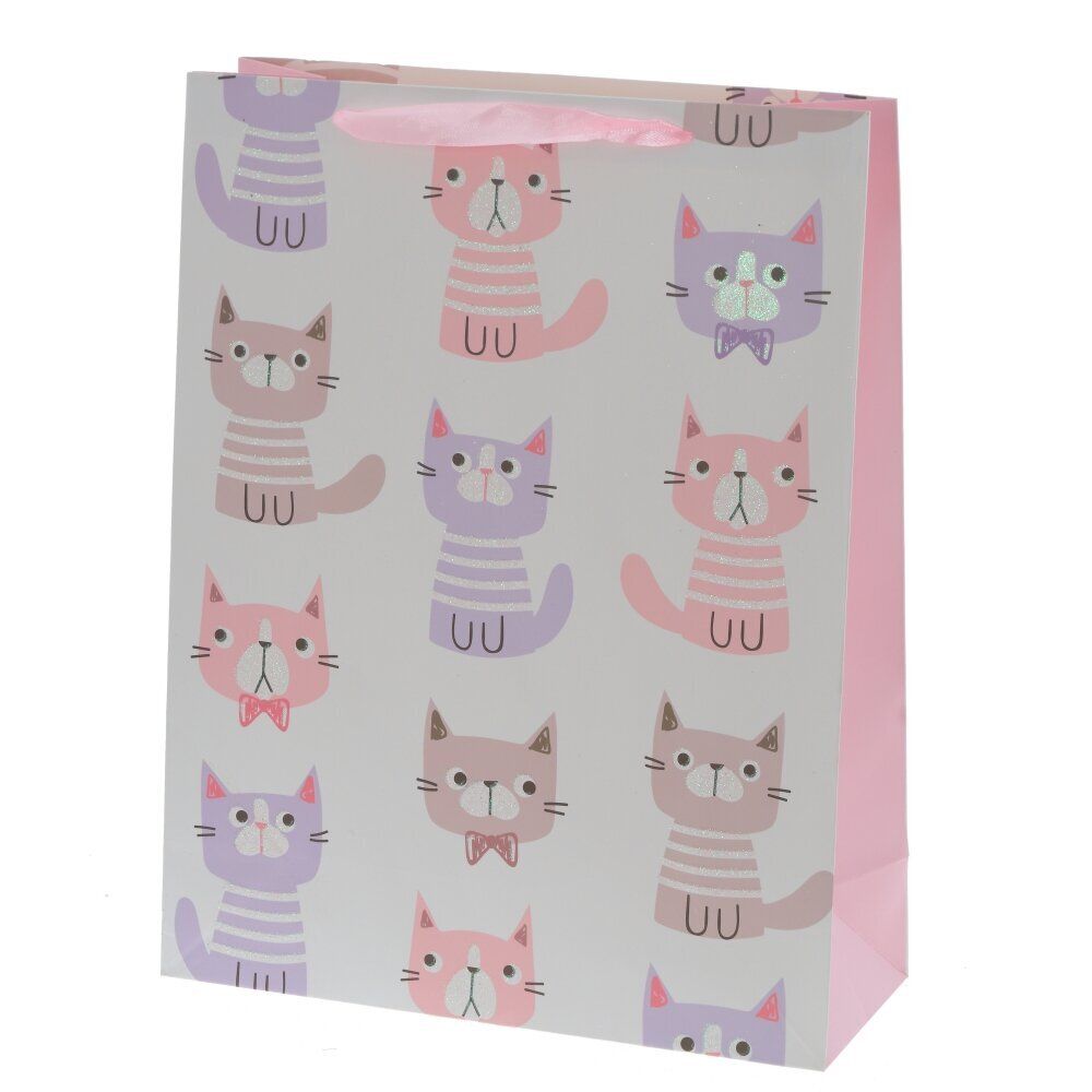 GAEM Пакет подарочный L (бумага 210г/м2, блок микс 12шт), L31 W12 H40 см, 4в.