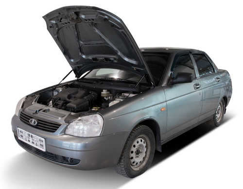 Газовые упоры капота АвтоУпор для Lada Priora 2007-2018, 2 шт., ULAPRI012