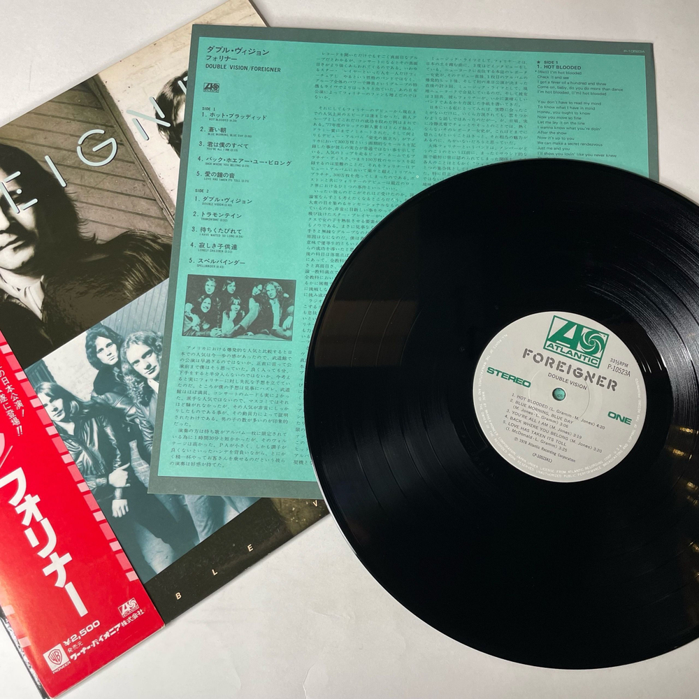 Винтажная виниловая пластинка LP Foreigner Double Vision (Япония 1978) (Оби) Hot Blooded