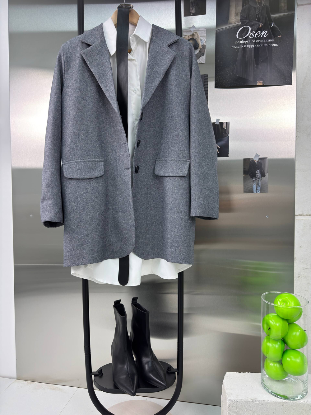 Пиджак-рубашка женская арт. 4815 цвет "серый"