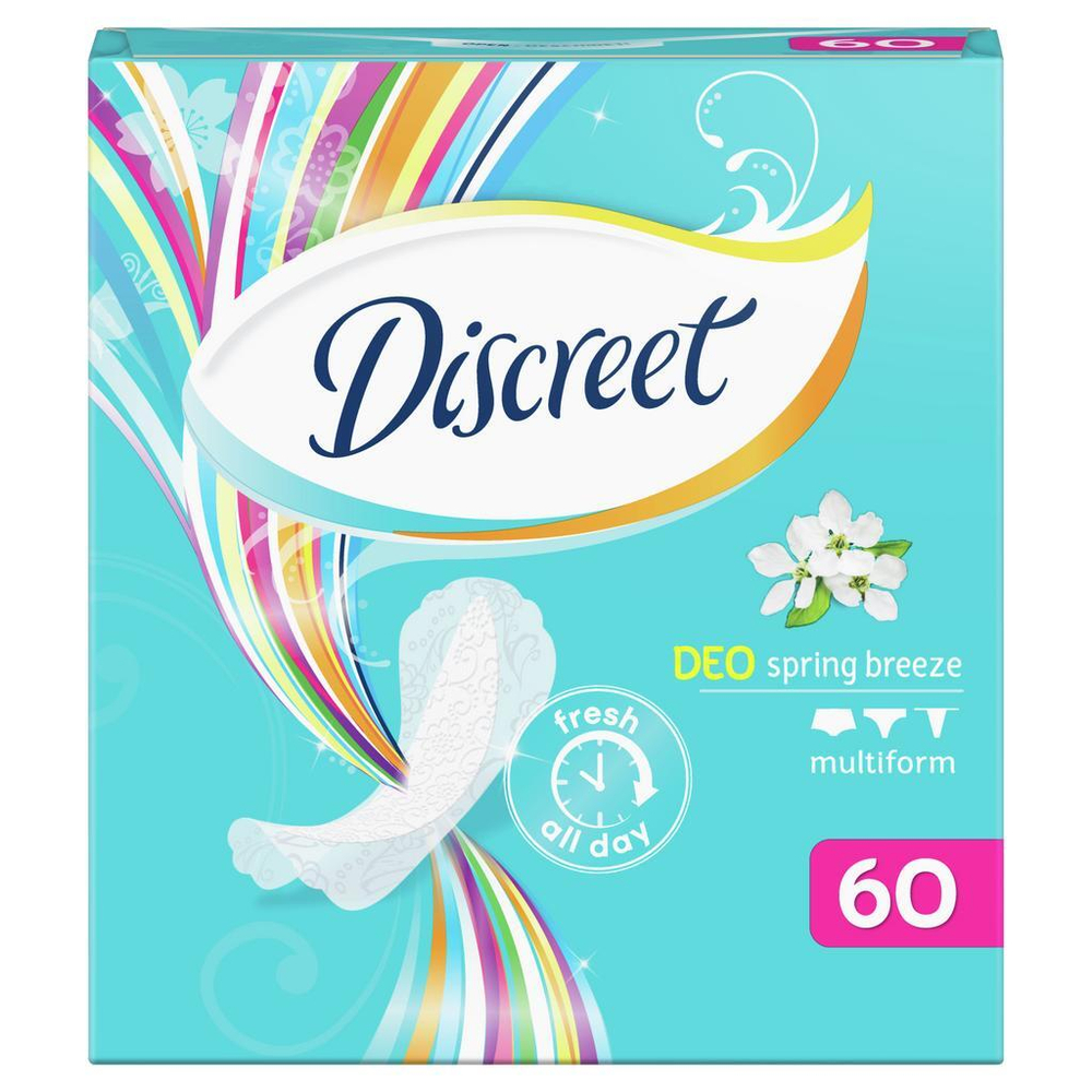 Discreet Прокладки ежедневные Deo Spring Breeze Multiform Trio 60шт