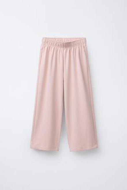 ZARA КОМПЛЕКТ ИЗ ТОЛСТОВКИ И БРЮК WIDE LEG ИЗ ФЛИСА, РОЗОВЫЙ