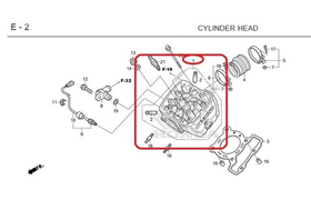 12200-KPP-T00. HEAD COMP., CYLINDER. Honda CBR150