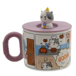 GAEM Кружка с крышкой, 400 мл, L14 W10 H12 см, 4в.