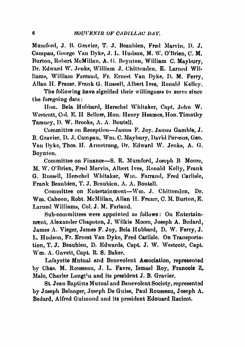 Souvenir of Cadillac Day, celebrated July 24th | Frederick Carlisle