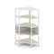 Shelf System Односекционный угловой стеллаж четырехярусный SN.STMU-411 Дуб Наварра/Металл Белый 810*