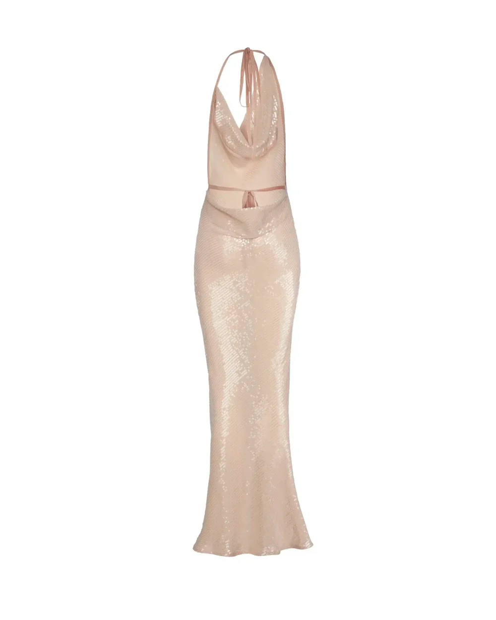 Платье в пайетках, Бежевое