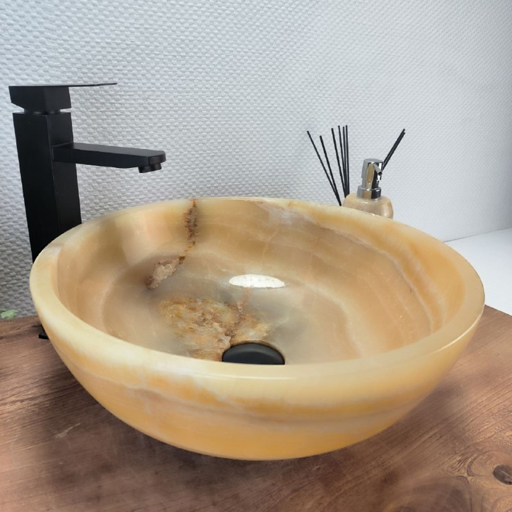 Раковина из оникса Bowl Yellow TinLip BO-62854 40*40*15 40