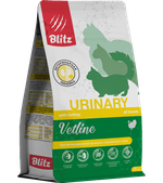 Blitz Vetline Urinary для кошек, при мочекаменной болезни струвитного типа, с индейкой, 400гр.