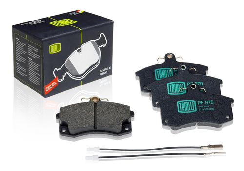 Колодки тормозные передние для ВАЗ 2109, 2110, 2114, Калина, Приора, Гранта с датчиками Trialli