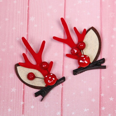 Карнавальный зажим для волос «Оленёнок», 7х5 см, набор 2шт.