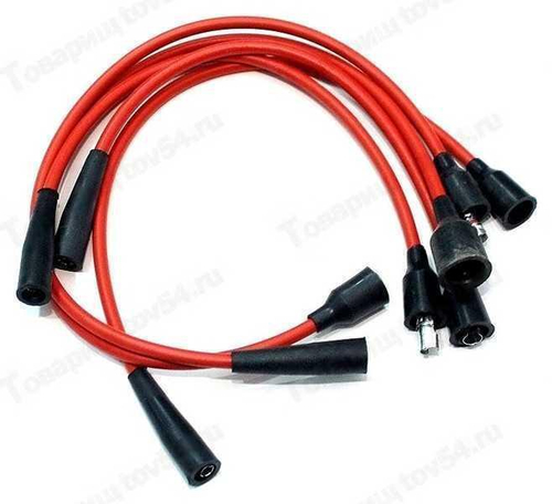 Провода зажигания высоковольтные для ВАЗ 2101 одножильные красные Лада Жгут