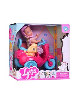 Кукла Леди байк с аксессуарами розовый (4608)