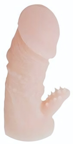 Коричневая насадка на пенис - 11,5 см. (Цвет: коричневый)