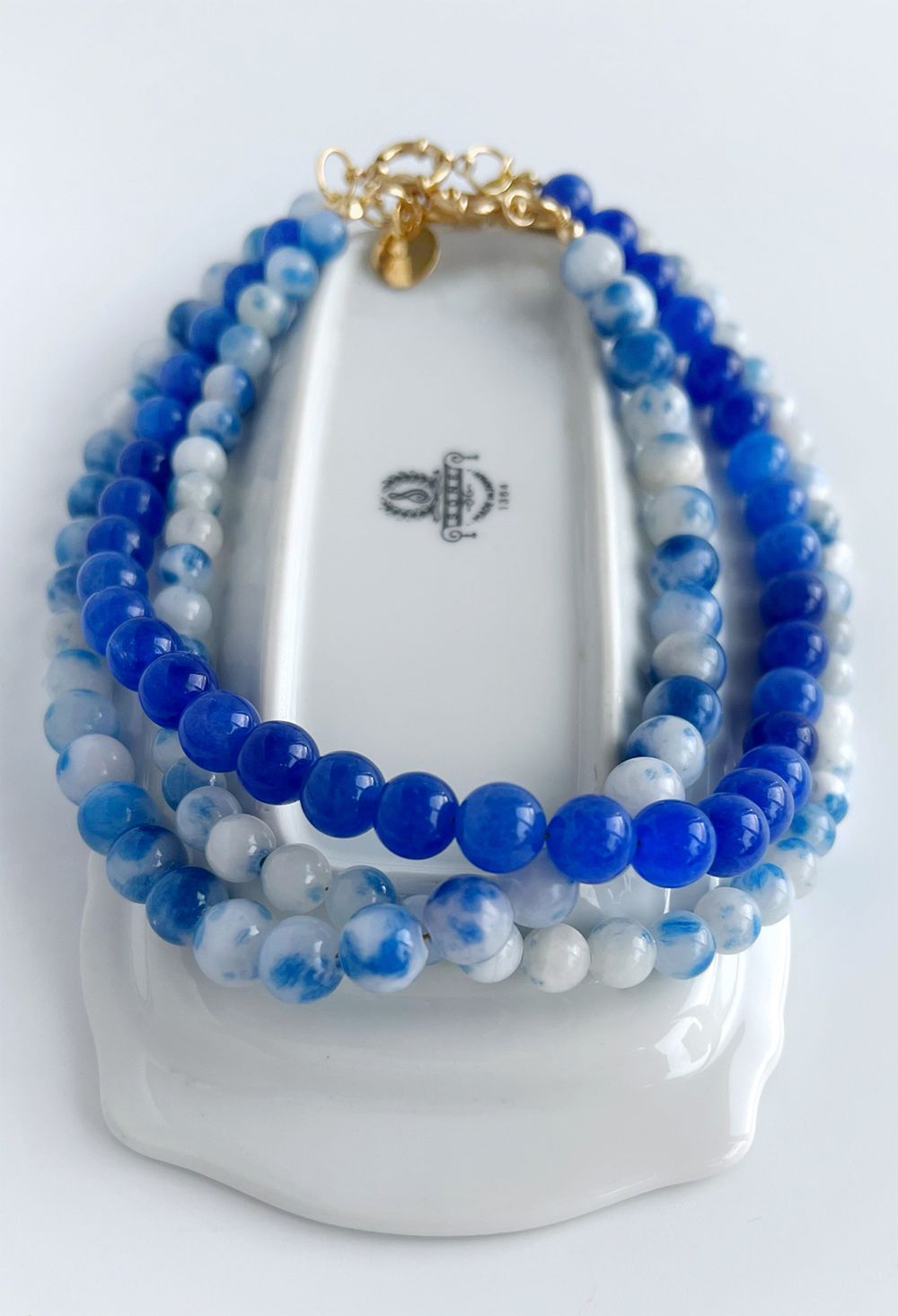 Колье Greece из бусин камня