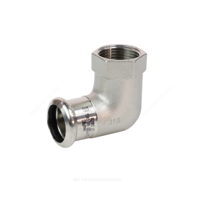 Угольник сталь нерж AISI 316L 90гр Дн 18х1/2" Ру16 пресс/ВР Inoxpres RM 198102018