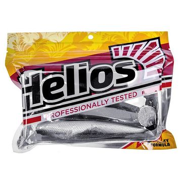 Виброхвост Trofey 5.5'/14см Black & Pearl 4шт. (HS-25-028) Helios