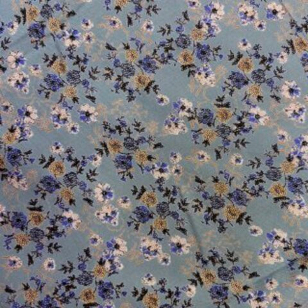 Плательная Вискоза Штапель в мелкий цветочек