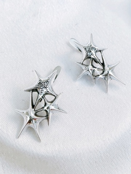 "Цефея" серьги в серебряном покрытии из коллекции "Звездочет" от Jenavi  с английским замком