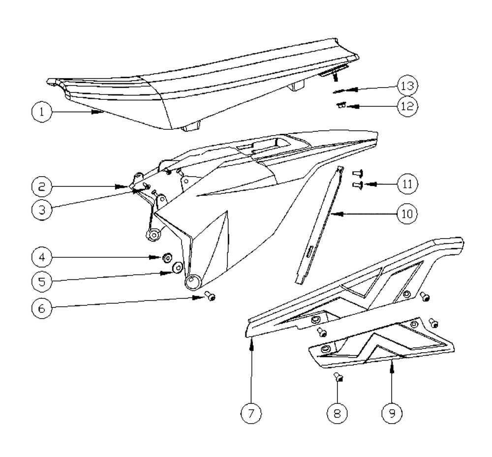 Запчасти H к питбайку Motax MINICROSS 60 PS_ES