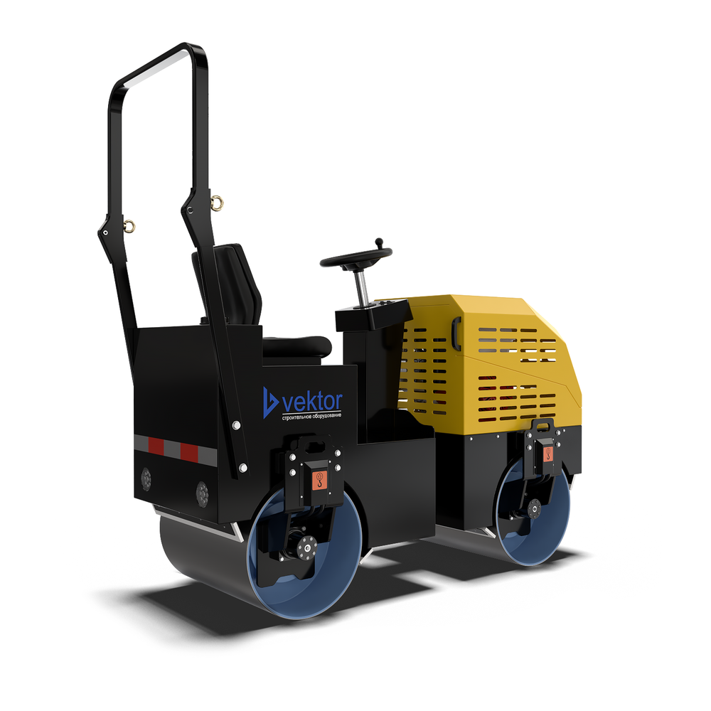 Виброкаток Vektor VRDR-1000 бензиновый, двухвальцовый - [970 кг / Honda GX390]