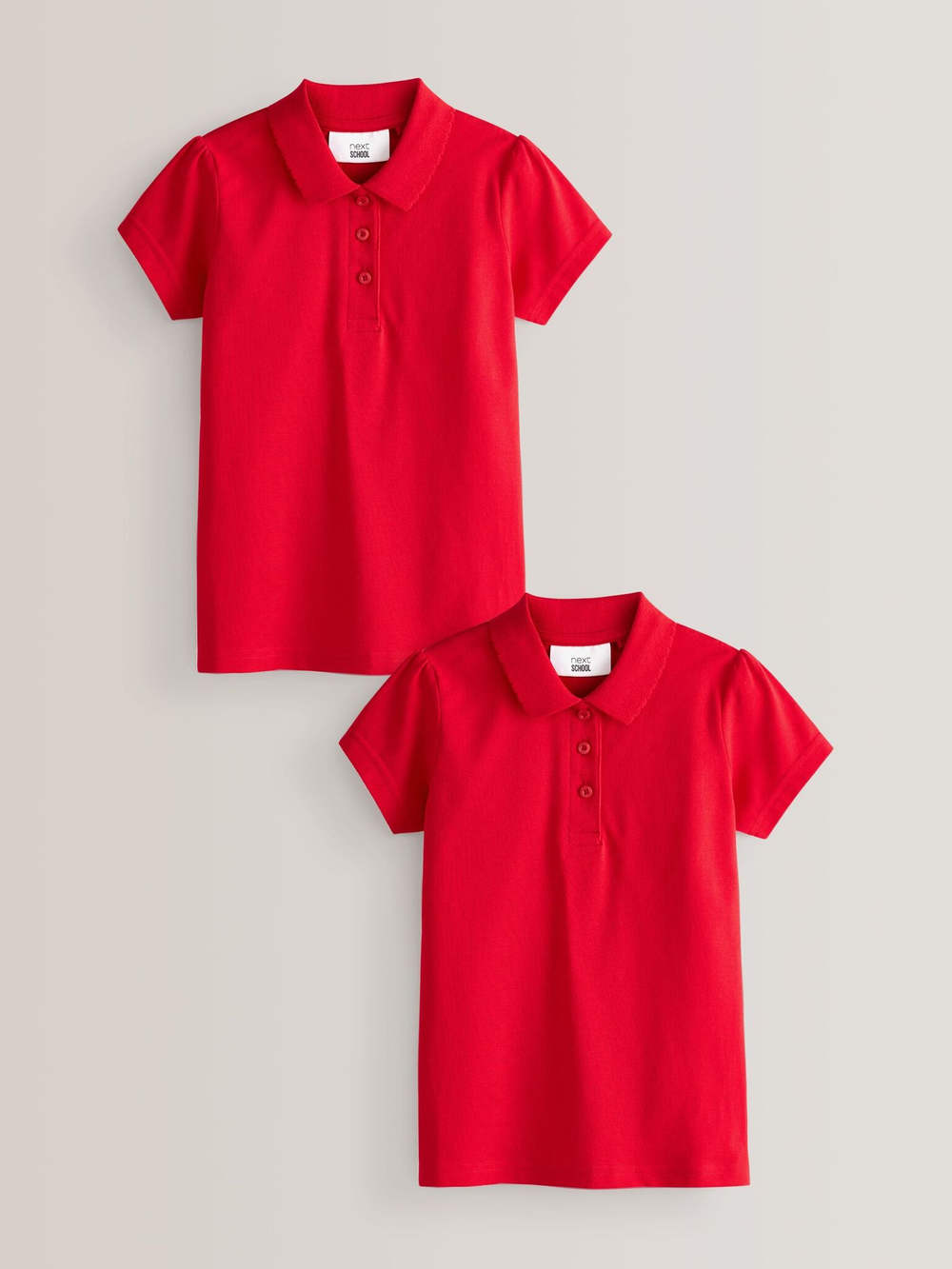 Поло школьное для девочки Next M82-230, 2 шт., Красный