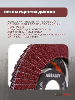 LUGAABRASIV Круг лепестковый торцевой 125 x 22; A60