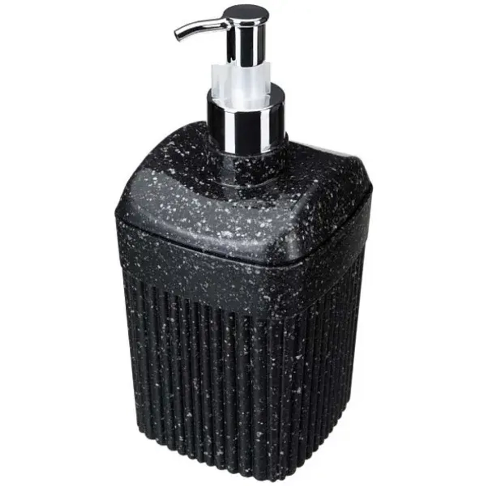 Дозатор для жидкого мыла VELVET 0,65 л черный гранит