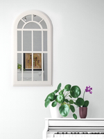 Зеркало на стену интерьерное в раме, фальш-окно "Окно-арка" 77*43 см Elenadecor