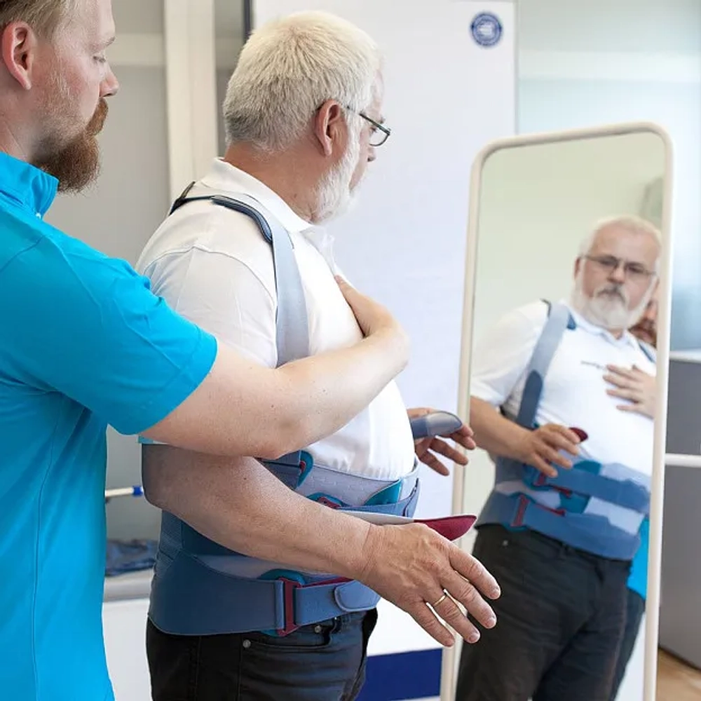 Корсет гиперэкстензионный (грудо-поясничный) BAUERFEIND SofTec Dorso — полная фиксация