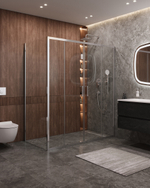 Душевой уголок Cezares MOLVENO-AH-2/1-170/80-C-Cr-IV, 170х80х195, профиль хром, стекло прозрачное