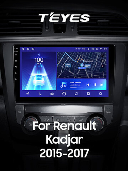 Teyes CC2 Plus 9"для Renault Kadjar 2015-2017