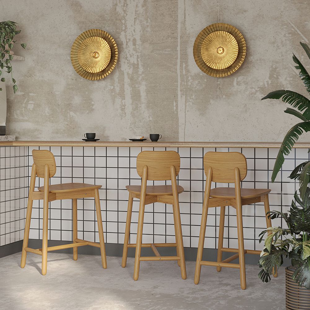 Стул полубарный Saga, ясень