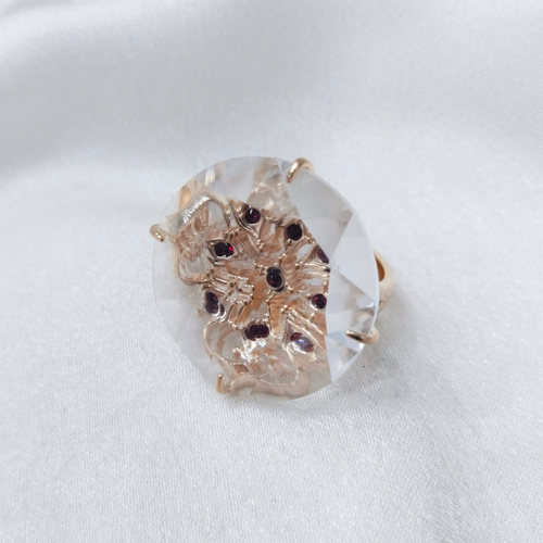 "Изыск" кольцо в золотом покрытии из коллекции "Дефиле" от Jenavi