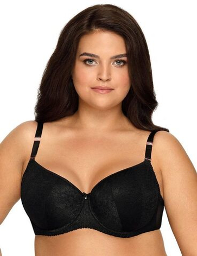 Бюстгальтер-балконет с чашкой типа лотос (Размер: 90F) (Цвет: черный)