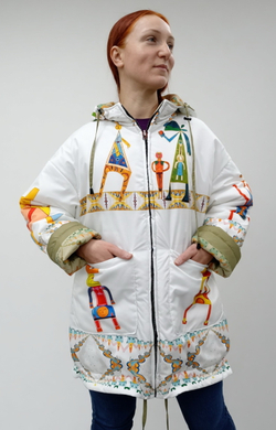 Двусторонняя куртка «Прелюдия к цивилизации», по мотивам одноименной картины художника-сюрреалиста Виктора Браунера