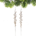 Подвеска «Кристальная сосулька» 26 см (набор 2 шт), Шампань