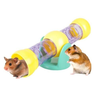 Игрушка для грызунов "Туннель-качели" 26,5 см / ф 5 см, пластик, Flamingo