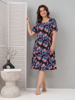 Халат Х-058/синийголубой-пион