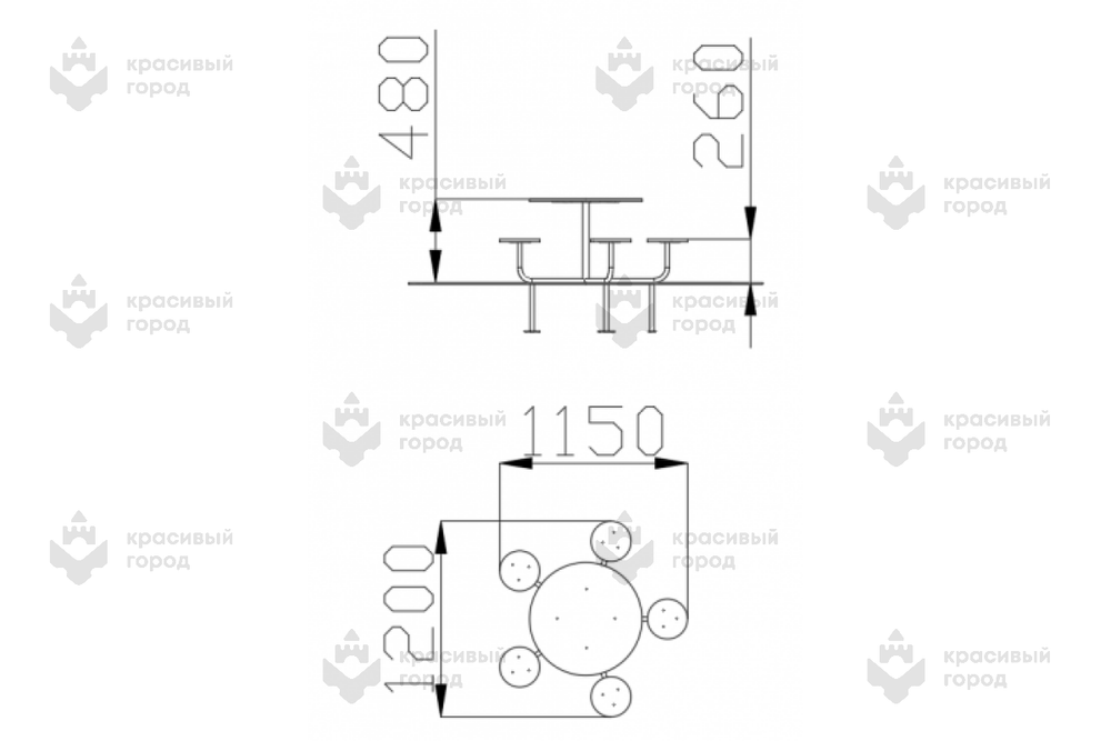 Столик Семицветик