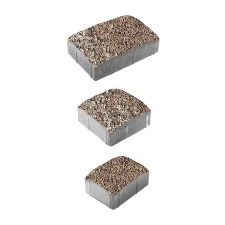 Тротуарная плитка УРИКО, комплект из 3 видов плит, Листопад Гранит Хаски