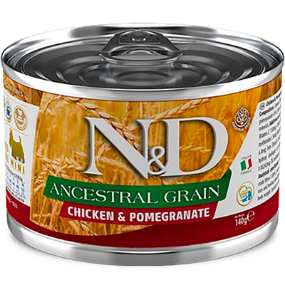 Farmina Dog N&D Ancestral Grain Chicken & Pomegranat - консервы низкозерновые для собак (курица c гранатом)