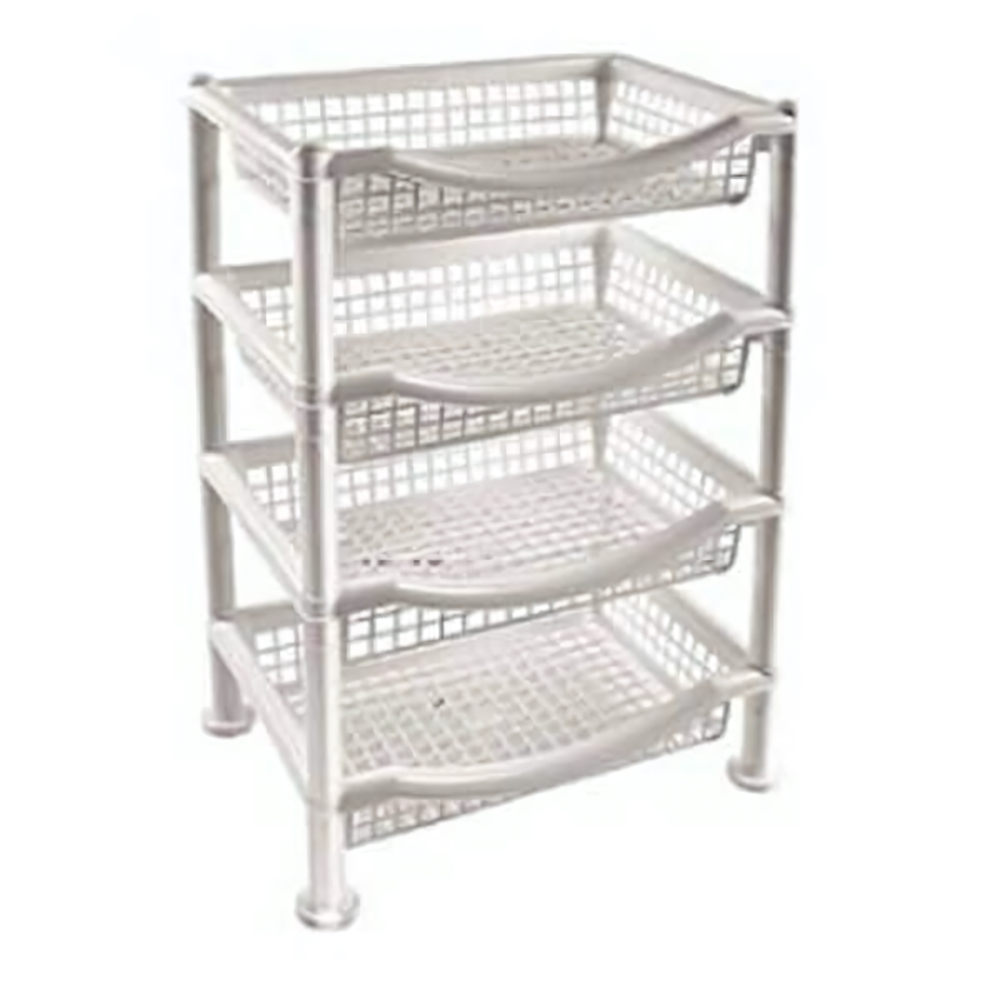 Полка для овощей "Хозяюшка" 4х ярусная, белый, РП-611
