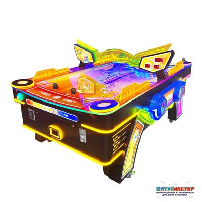 Большой коммерческий игровой аэрохоккей «Буря», 220×152×125 см