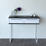 Туалетный столик консоль ROYAL 5211 эко (Мрамор Неро-Белый-р.черная)