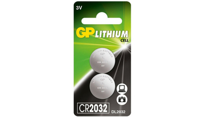 Элемент питания GP Lithium CR2032 BL2 CR2032-2CRU2